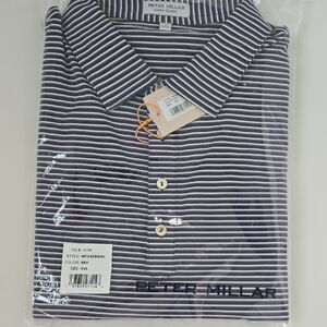 Peter Millar Blue Polo Shirt Performance Fabric